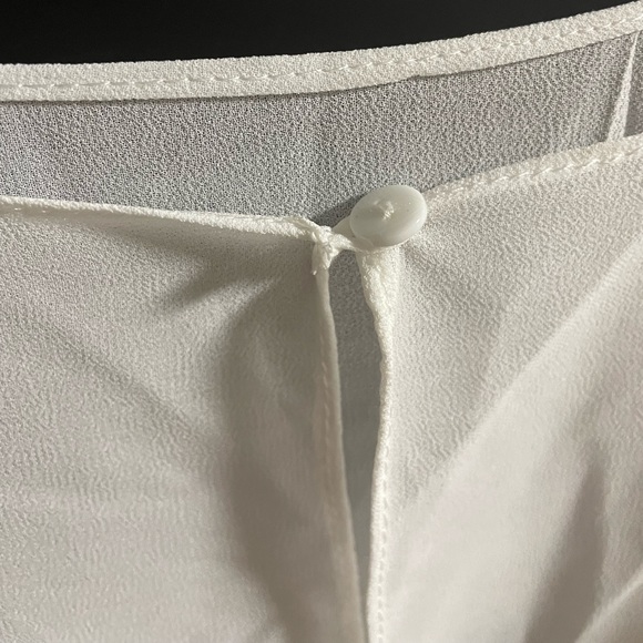 Brand new Sheer white shawl with front button - Picture 2 of 3